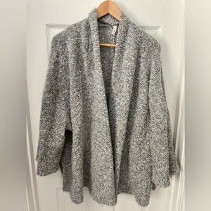 Wishlist, size M/L, super fuzzy cardigan, blue and gray